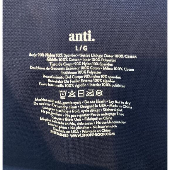 NWT Anti. Everyday Solutions Seamless Leggings Size Large Women’s Navy - Picture 4 of 9